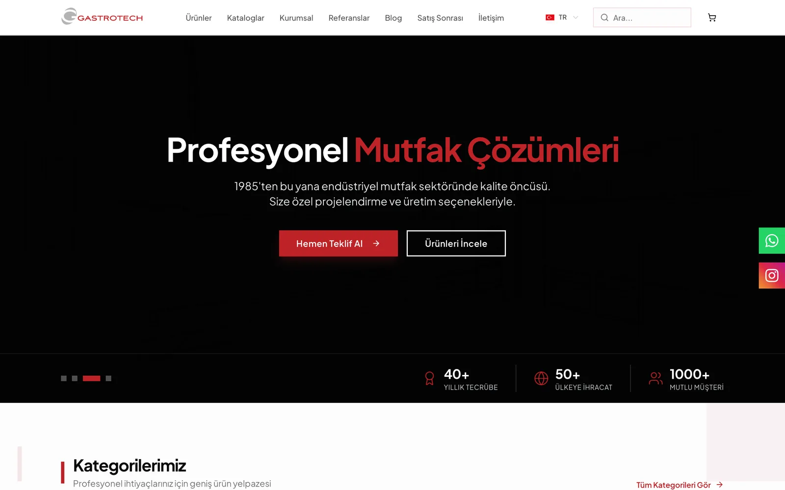 Gastrotech web sitesi ekran kaydı