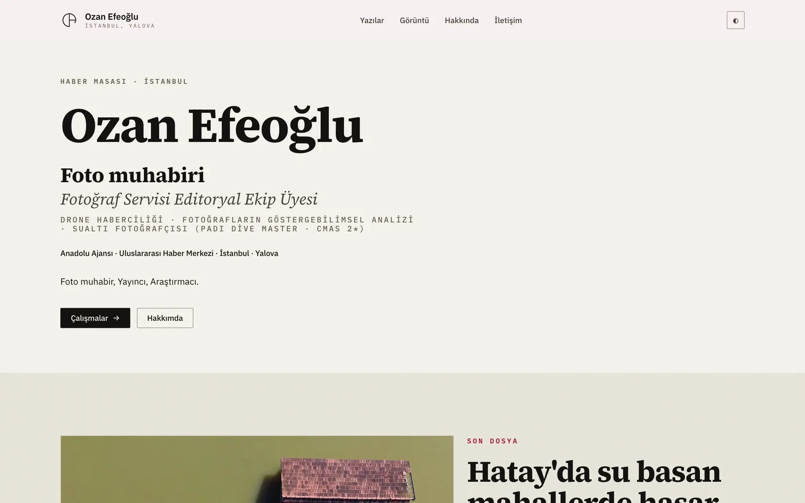 Ozan Efeoğlu web sitesi ekran kaydı